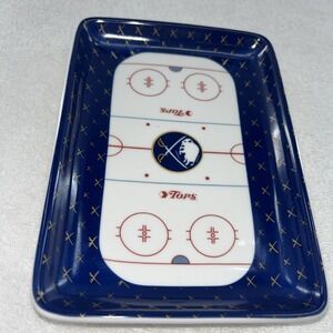 Rare Ceramic Butter Dish Hockey NHL THANKSGIVING BUFFALO SABRES